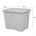 Pack of 3 - 75 Litre Home Upcycled Plastic Box with Lid Wham Storage