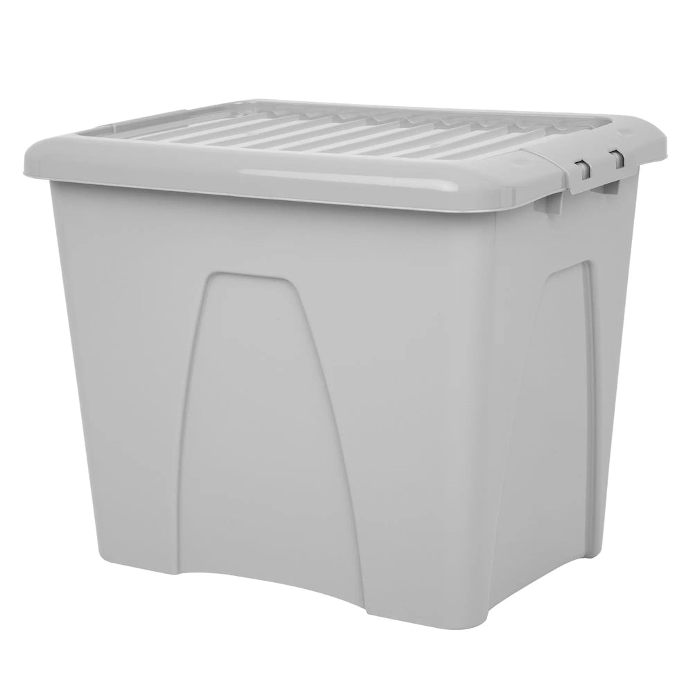 Pack of 3 - 75 Litre Home Upcycled Plastic Box with Lid Wham Storage