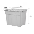 Pack of 2 - 80 Litre Home Upcycled Plastic Croc Box with Attached Lid Wham Storage