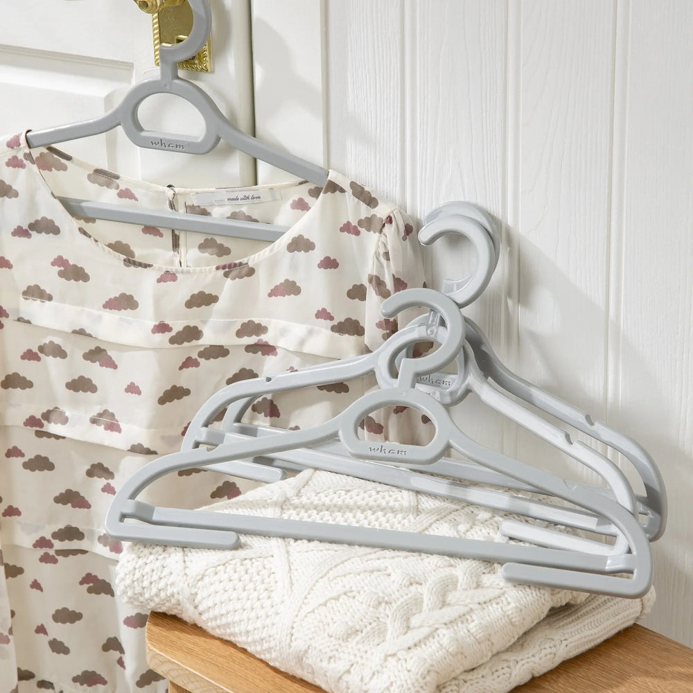 Set of 4 Home Upcycled Plastic Adult Coat Hangers Wham Storage