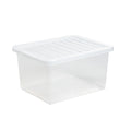 Pallet Deal x 100 -  37 Litre Crystal Plastic Storage Boxes with Lids Wham Storage
