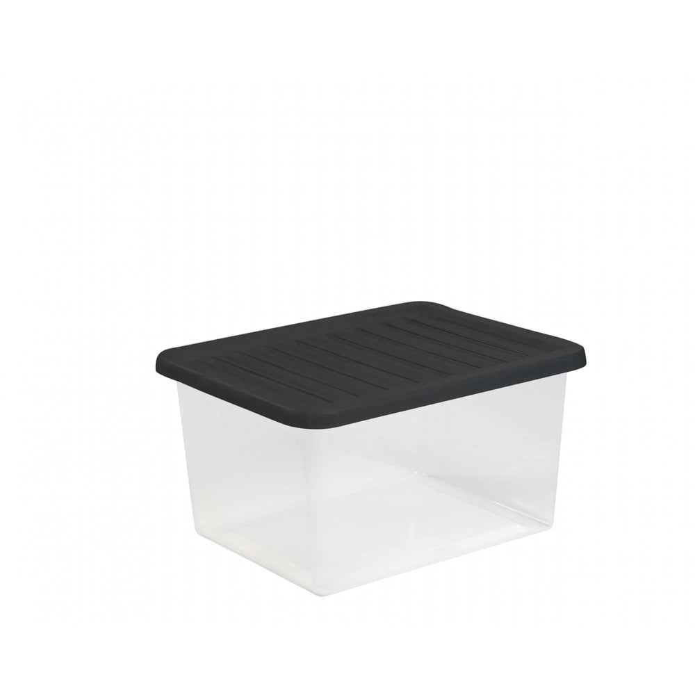 Pallet Deal x 100 -  37 Litre Crystal Plastic Storage Boxes with Lids Wham Storage