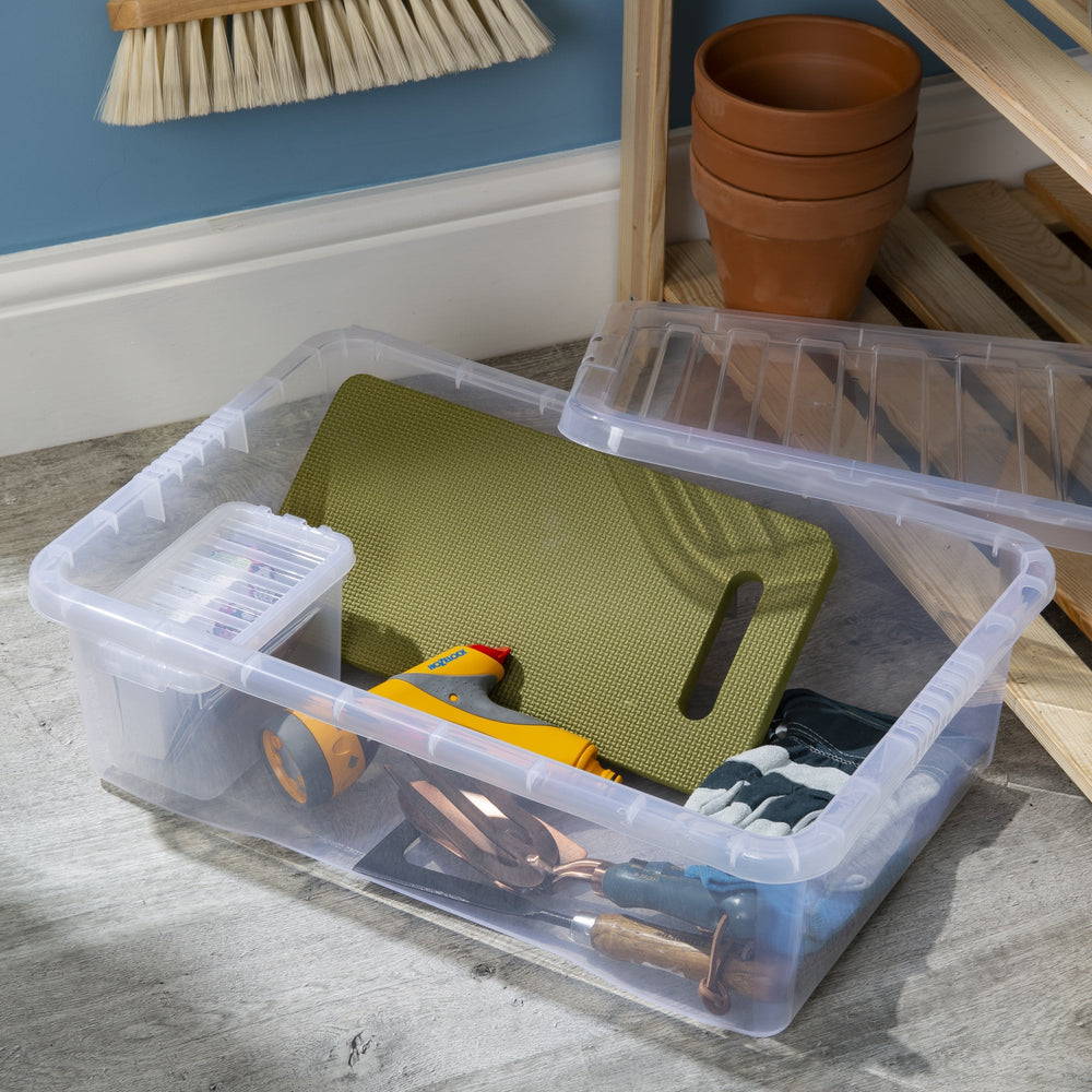 Pallet Deal x 200 - 32 Litre Crystal Under Bed Plastic Storage Boxes with Lids