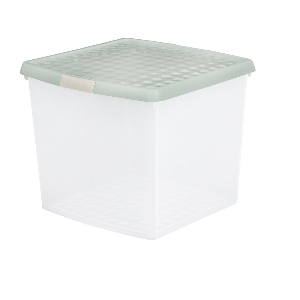 37 Litre Wham Clip Square Plastic Storage Box with Lid 10.03 - Great for 12'' Vinyl Records