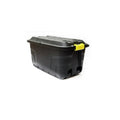 110 Litre Premium Quality Lockable Plastic Box with Clip on Lid and Wheels Strata