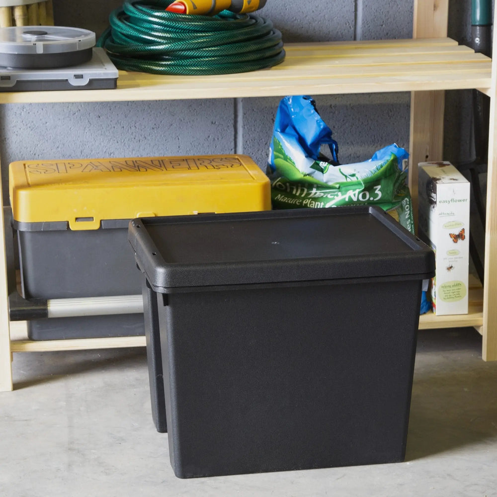 24 Litre Wham Bam Heavy Duty Recycled Box with Black Lid Wham Storage