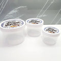 Set of 3 - Shallow Round Airtight Plastic Food Box with Screw Top Lid Hobby Life