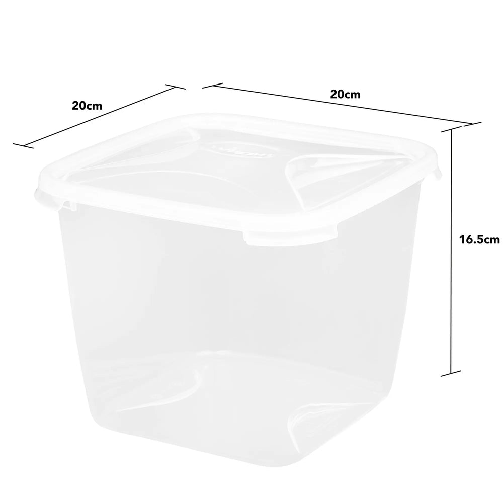 3.9 Litre Cuisine Deep Square Plastic Food Container Wham Storage