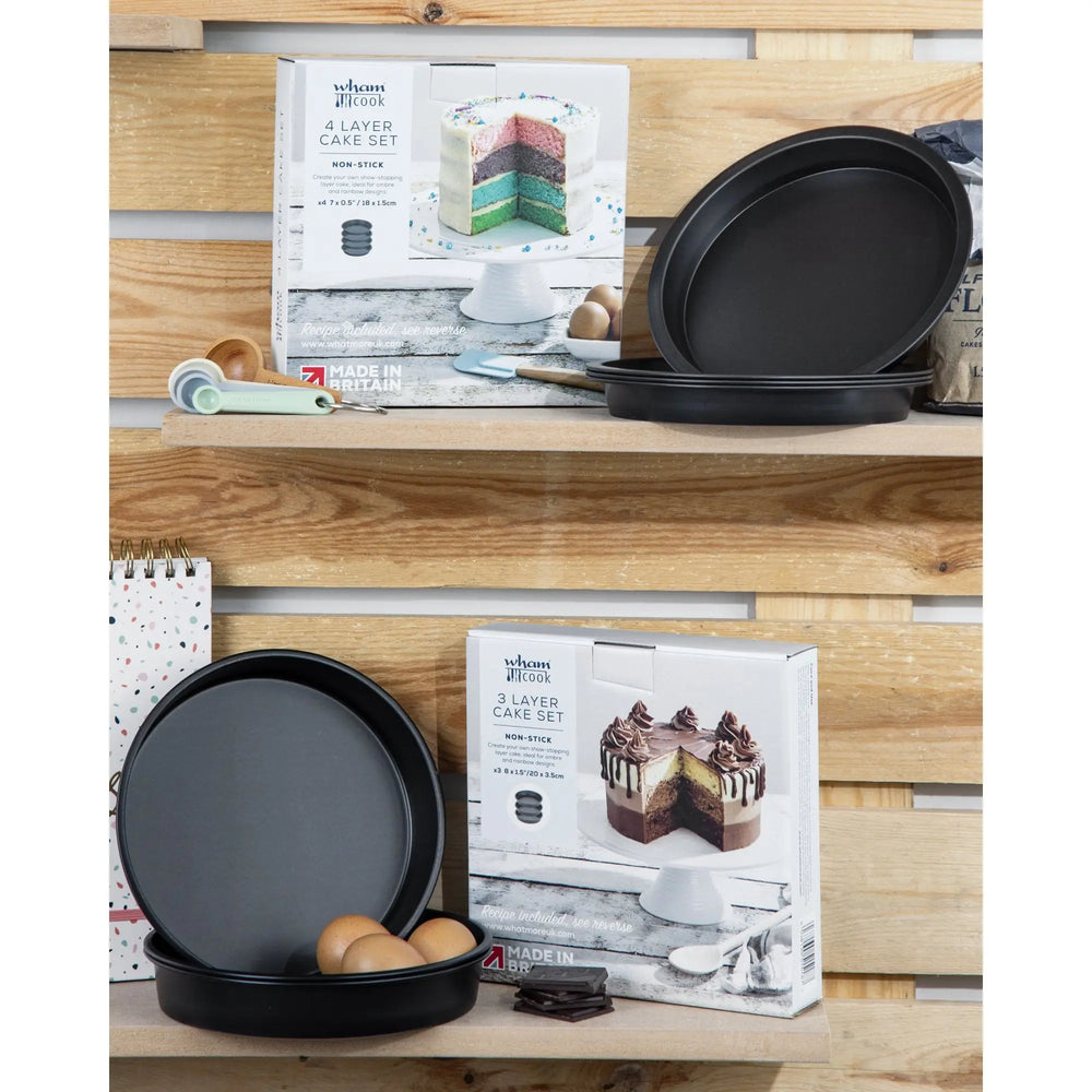 Wham Cook 3 Layer Rainbow Cake Set 20cm Deep Wham Cook