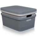 13L Diamond Design Plastic Storage Box and Lid Hobby Life