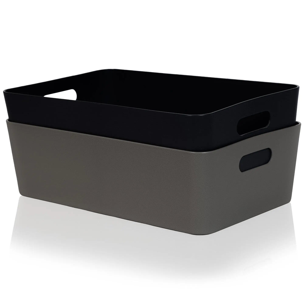 Studio Textured Plastic Storage Basket 17.01 Wham Storage