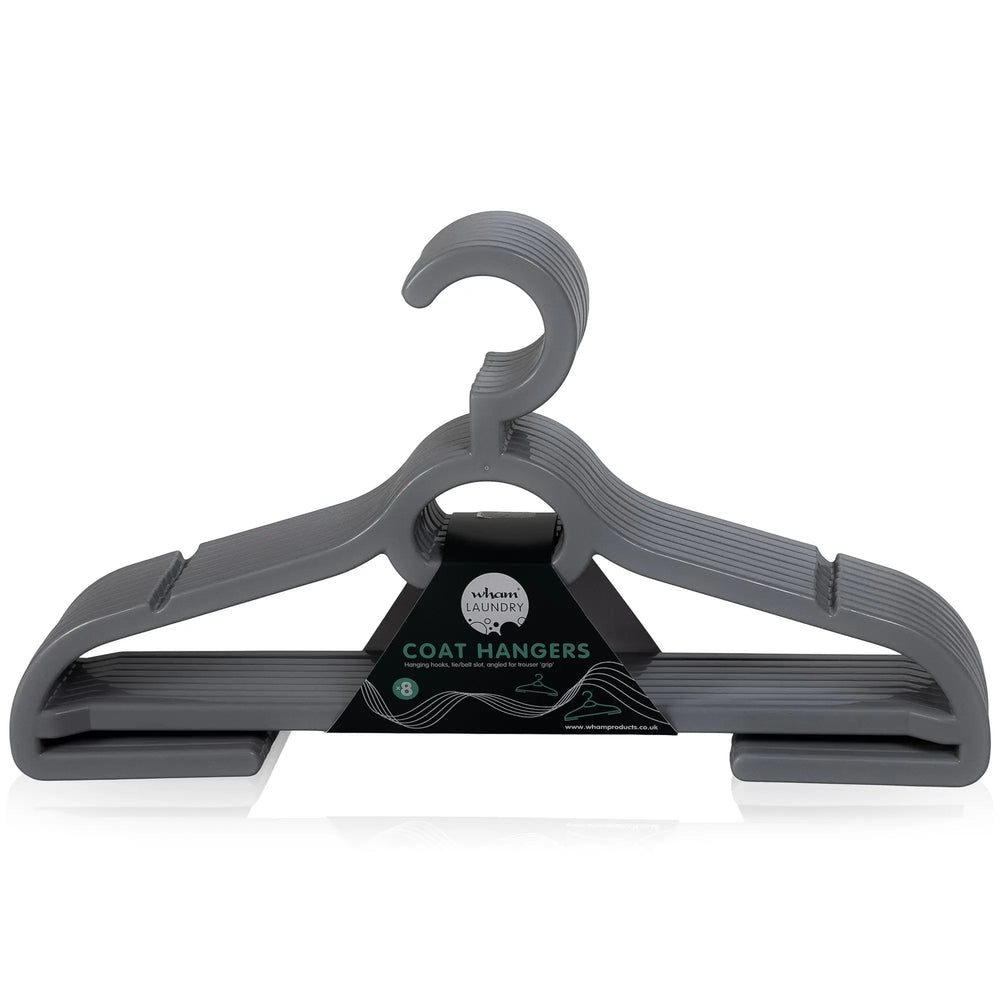 Set of 8 Adult Plastic Coat Hangers Plastic Box Shop