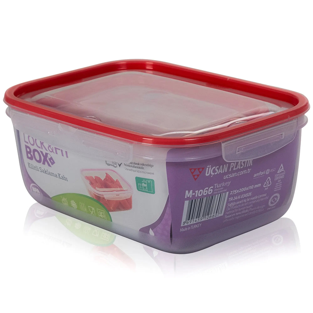 Set of 4 lock & Fit Airtight Plastic Storage Boxes Hobby Life