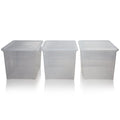 Pack of 3 - 102 Litre Crystal Plastic Storage Box with Lid Wham Storage