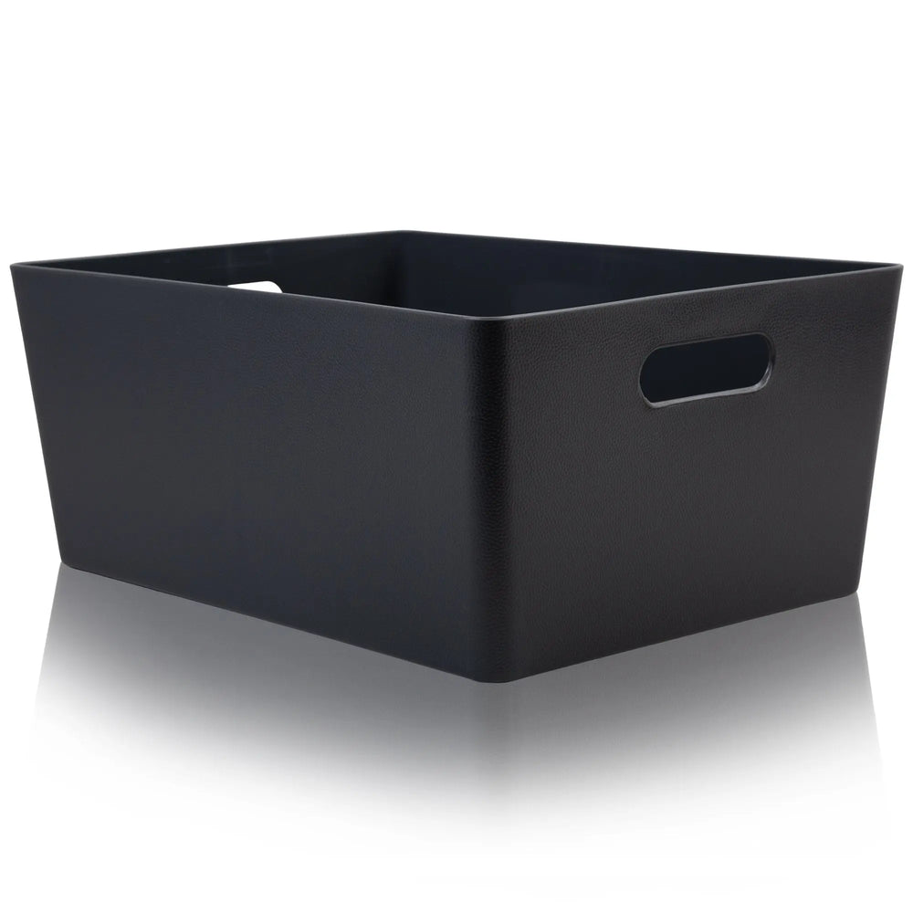 Studio Textured Plastic Storage Basket 5.02 Wham Storage