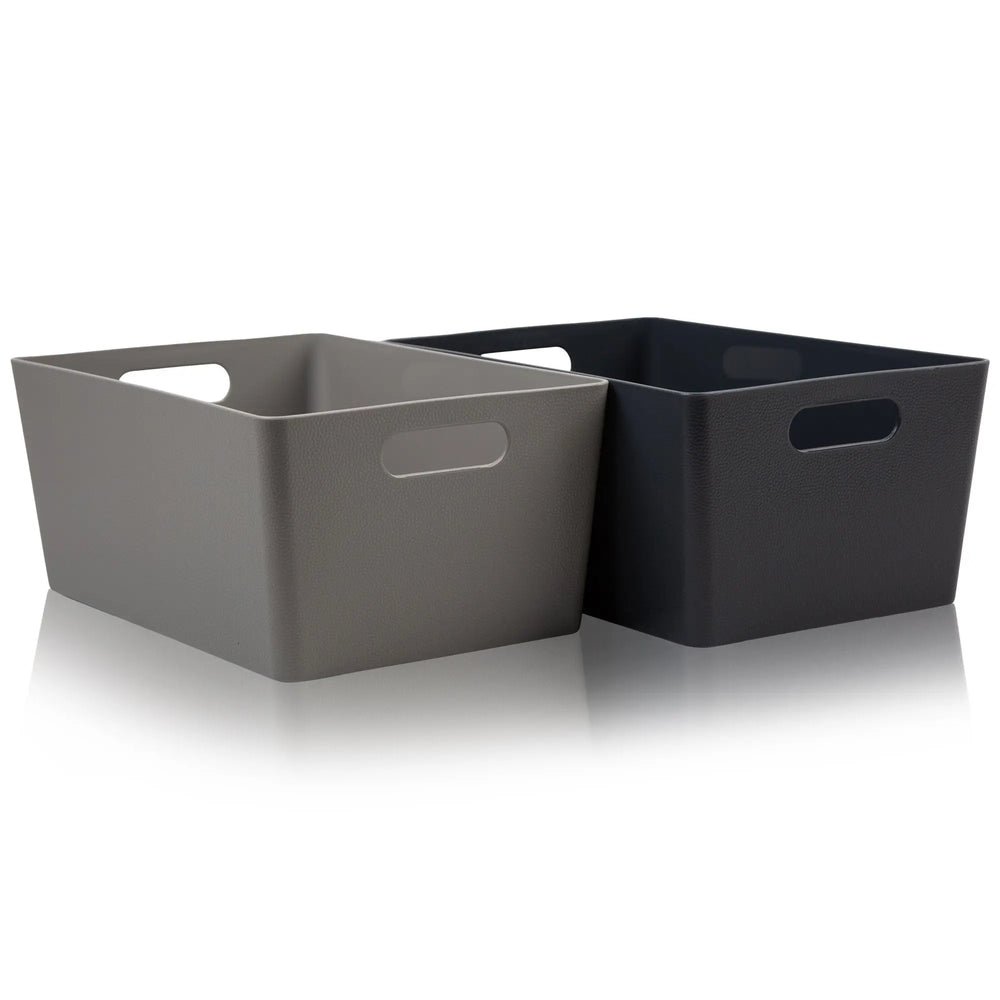 Studio Textured Plastic Storage Basket 4.02 Wham Storage