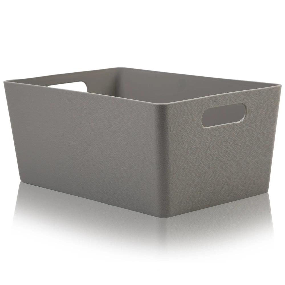 Studio Textured Plastic Storage Basket 4.02 Wham Storage