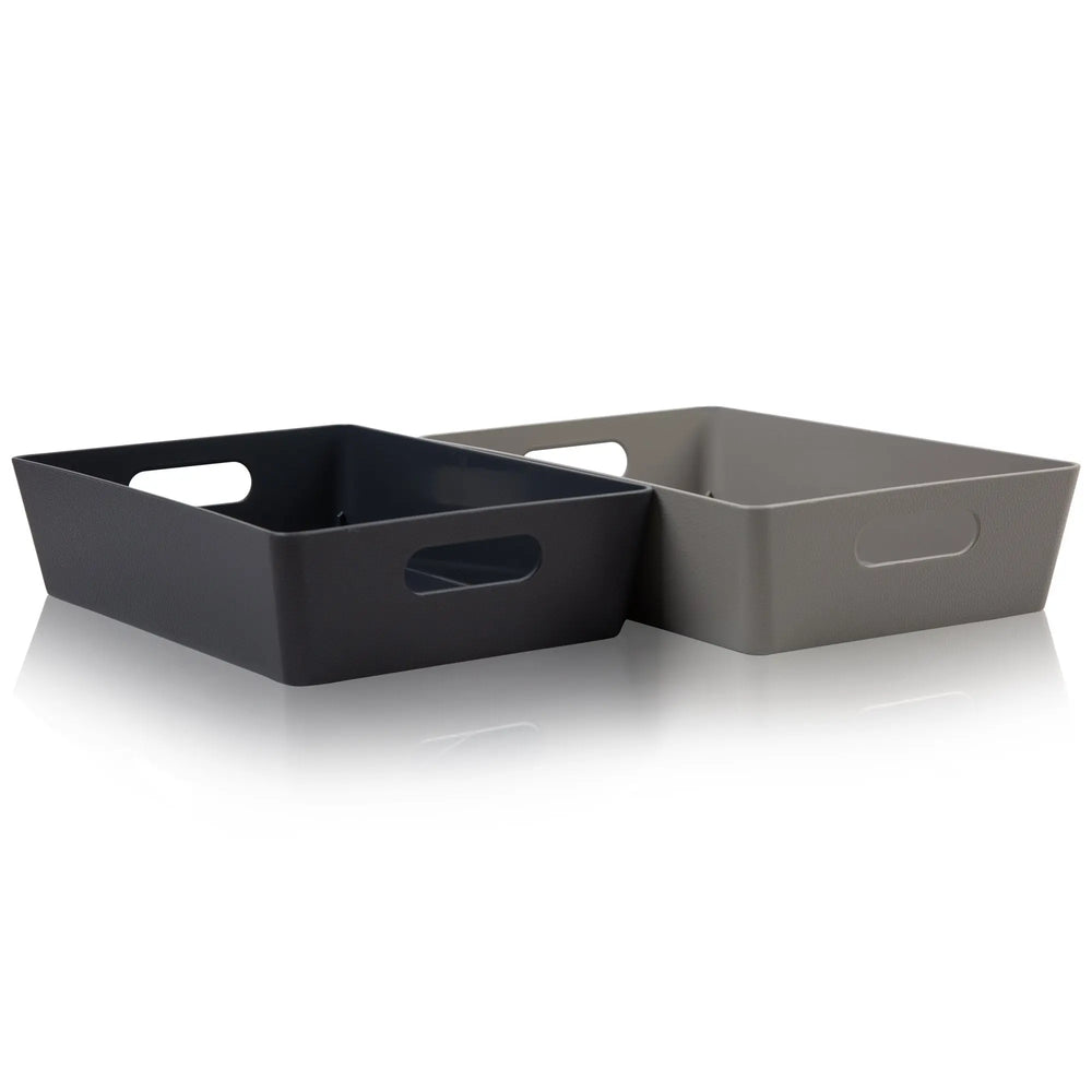 Studio Textured Plastic Storage Basket 4.01 Wham Storage