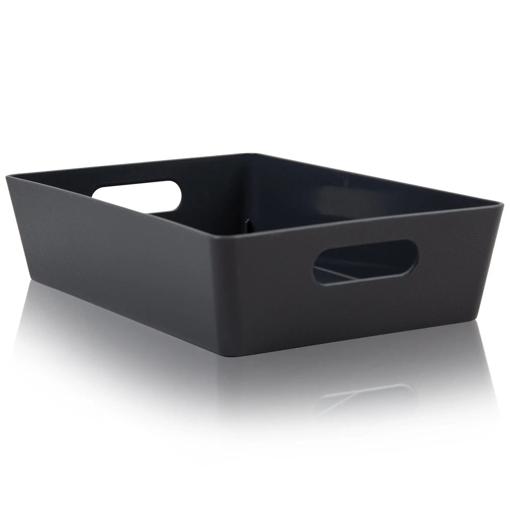 Studio Textured Plastic Storage Basket 4.01 Wham Storage