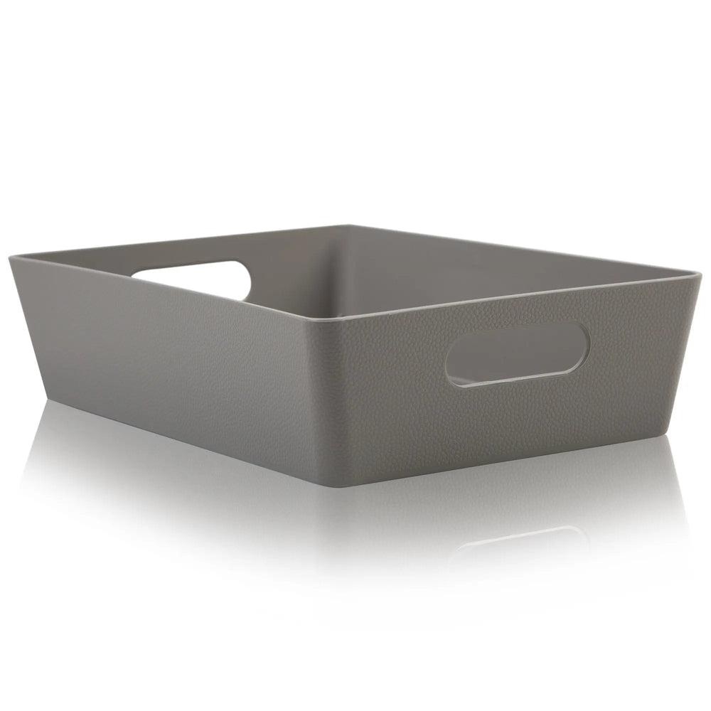 Studio Textured Plastic Storage Basket 4.01 Wham Storage