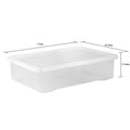 Pack of 3 - 46 Litre Crystal Plastic Storage Box with Lid Wham Storage