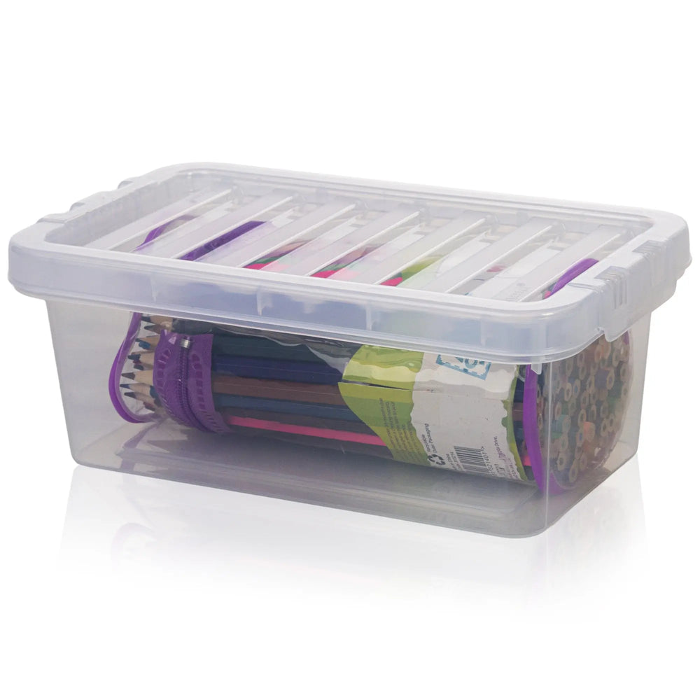 2 Litre Crystal Plastic Storage Box with Lid Wham Storage