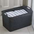 Extra Large Urban Style Plastic Storage Basket with Lid