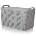 Extra Large Urban Style Plastic Storage Basket with Lid