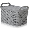 Medium Urban Style Plastic Storage Basket with Lid