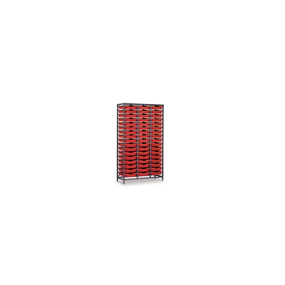 Gratnells Tall Treble Frame with 51 Shallow Trays and Runners Gratnells
