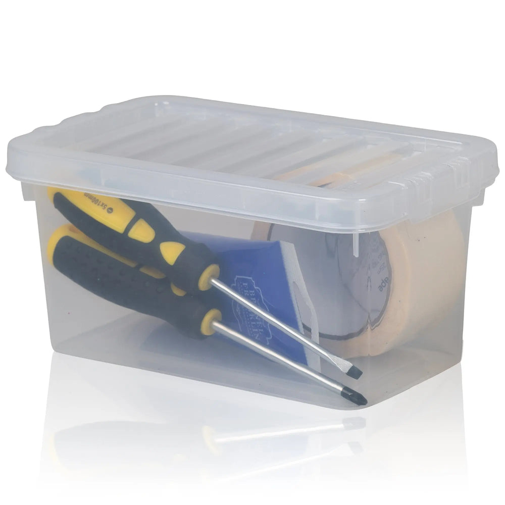 2.6 Litre Crystal Plastic Storage Box with Lid Wham Storage