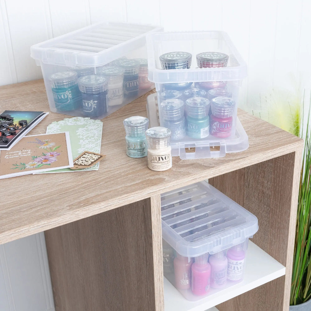 2.6 Litre Crystal Plastic Storage Box with Lid Wham Storage
