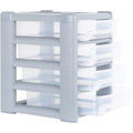 Shallow 4 Plastic Drawer Unit