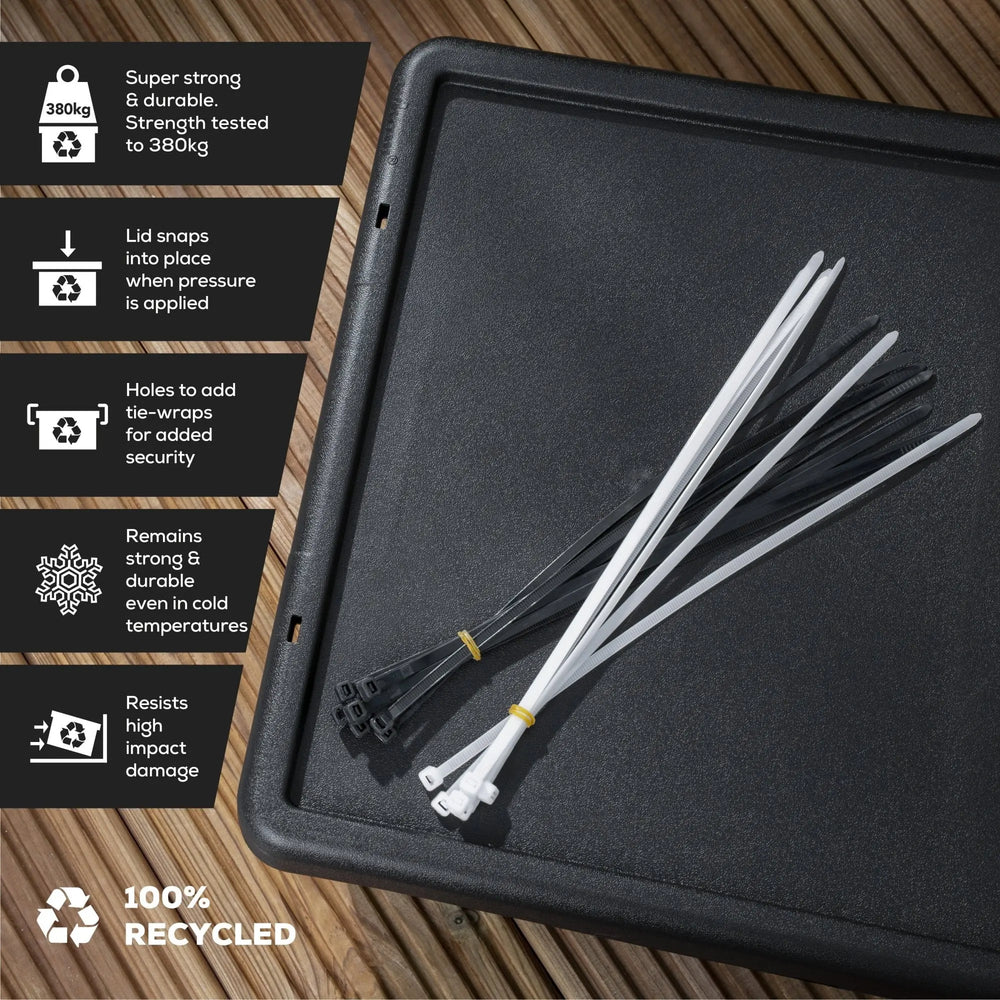 Pallet Deal x 60 - 96 Litre Wham Bam Heavy Duty Recycled Box with Lid Wham Storage