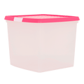 37 Litre Wham Clip Square Plastic Storage Box with Lid 10.03 - Great for 12'' Vinyl Records