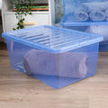 Pack of 5 - 45 Litre Crystal Sparkle Plastic Storage Boxes and Lids