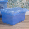Pack of 5 - 45 Litre Crystal Sparkle Plastic Storage Boxes and Lids