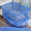 Pack of 5 - 45 Litre Crystal Sparkle Plastic Storage Boxes and Lids