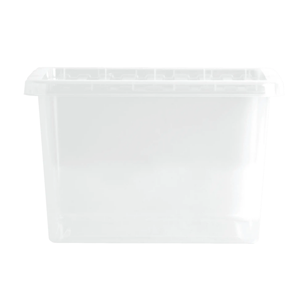 Pack of 5 - 20 Litre Crystal Plastic Storage Boxes and Lids Wham Storage