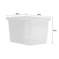 Pack of 5 - 20 Litre Crystal Plastic Storage Boxes and Lids Wham Storage