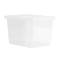 Pack of 5 - 20 Litre Crystal Plastic Storage Boxes and Lids Wham Storage