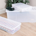 Wham Festive 3 Piece Tree, Decoration & Bauble Storage Boxes Clear Wham Storage