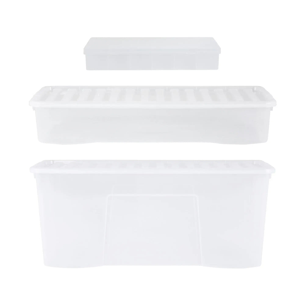 Wham Festive 3 Piece Tree, Decoration & Bauble Storage Boxes Clear Wham Storage