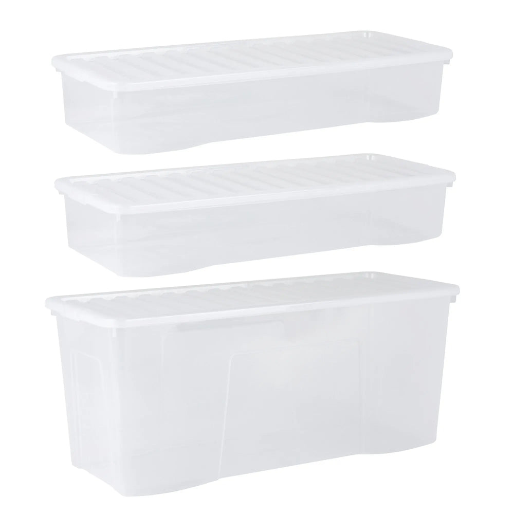 Wham Festive 3 Piece Tree & 2 Decoration Storage Boxes Clear Wham Storage