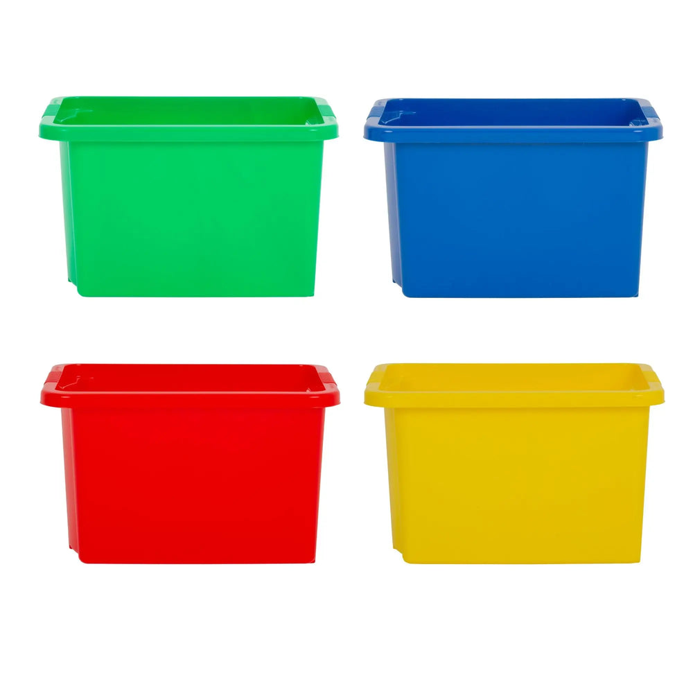 Pack of 4 - 24 Litre Wham Stack & Store Plastic Boxes Wham Storage