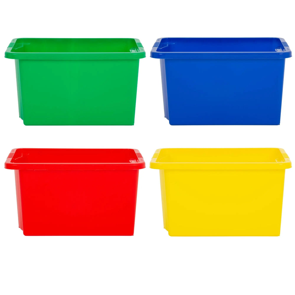 Pack of 4 - 35 Litre Wham Stack & Store Plastic Boxes Wham Storage