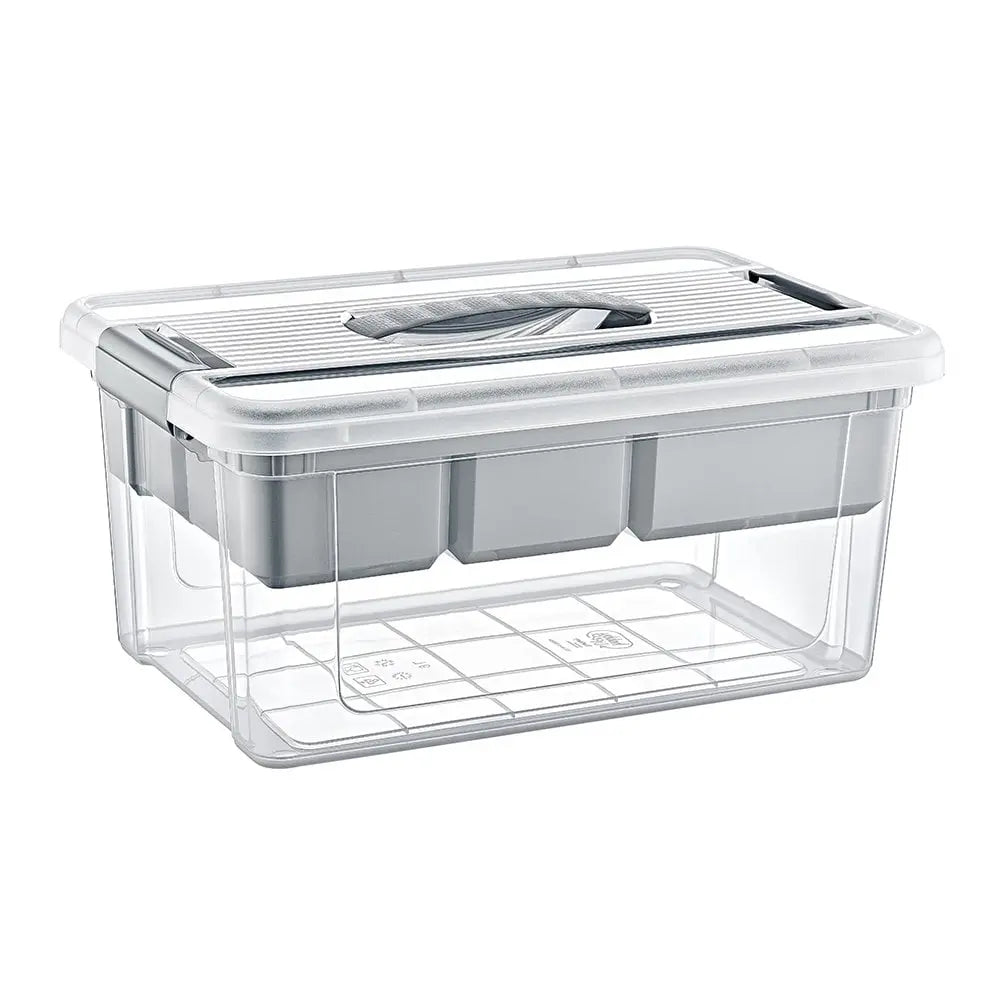 9 Litre Stormax Clip on Lid Box with Removeable Tray Hobby Life