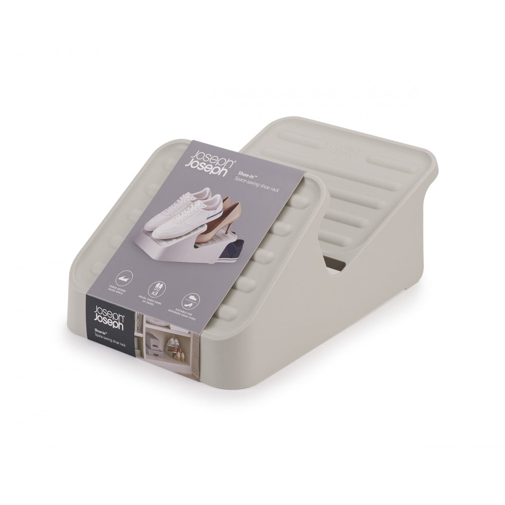 Shoe-In Space-saving Ecru Shoe Rack