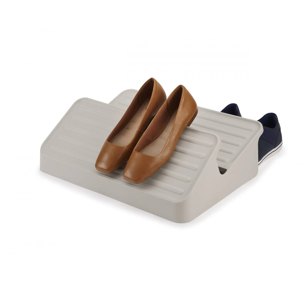Shoe-In Large Space-saving Ecru Shoe Rack Joseph Joseph