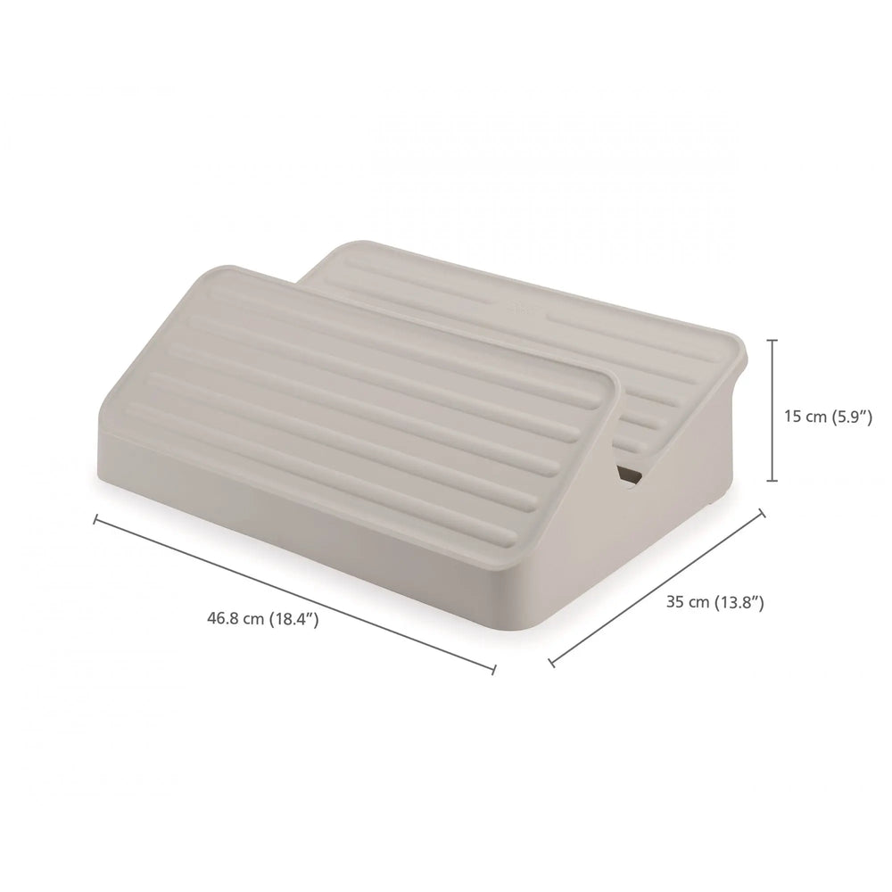 Shoe-In Large Space-saving Ecru Shoe Rack Joseph Joseph